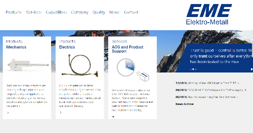 Elektro-Metall Export Website