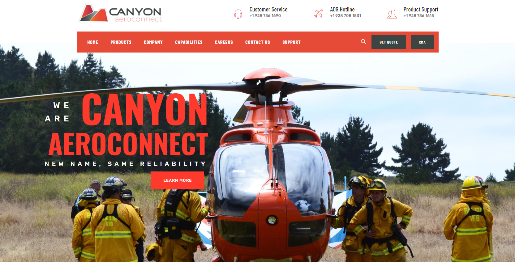 Canyon AeroConnect Website