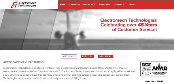 Electromech Technologies Website