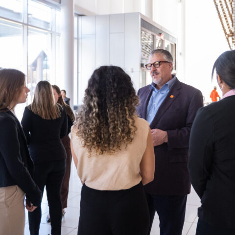 TransDigm representatives meet Douglas Peacock Scholars at Clemson University